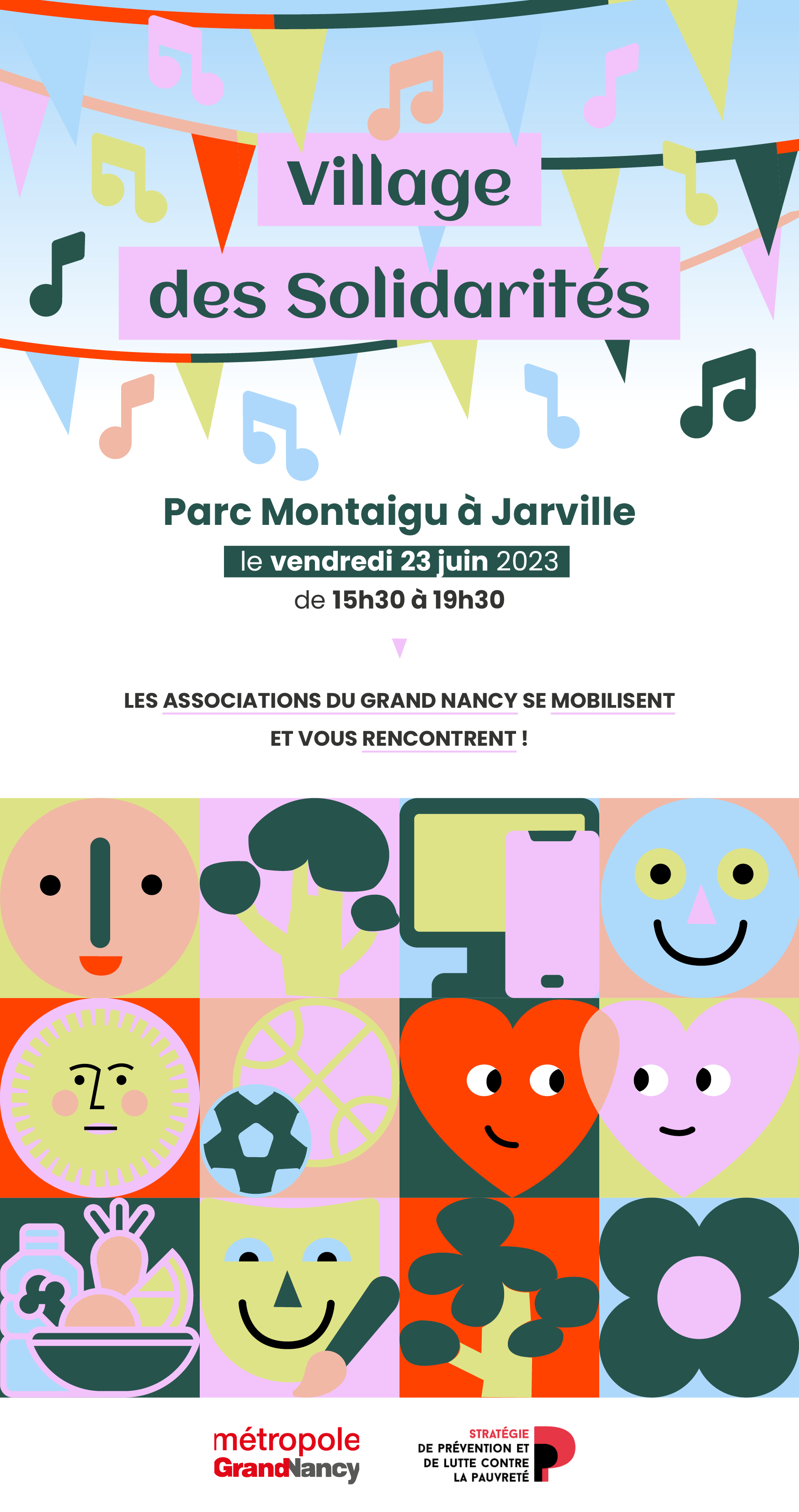 Village solidarites 23 juin 2023 Parc Montaigu Jarville